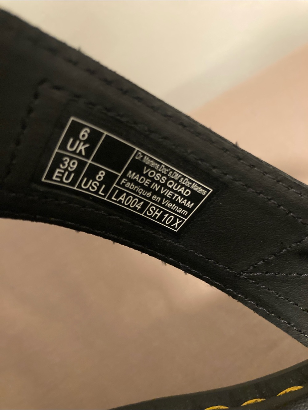 Dr. Martens Voss Quad Hydro Black Leather Platform Sandal 8US 39EU NEW - Picture 8 of 9